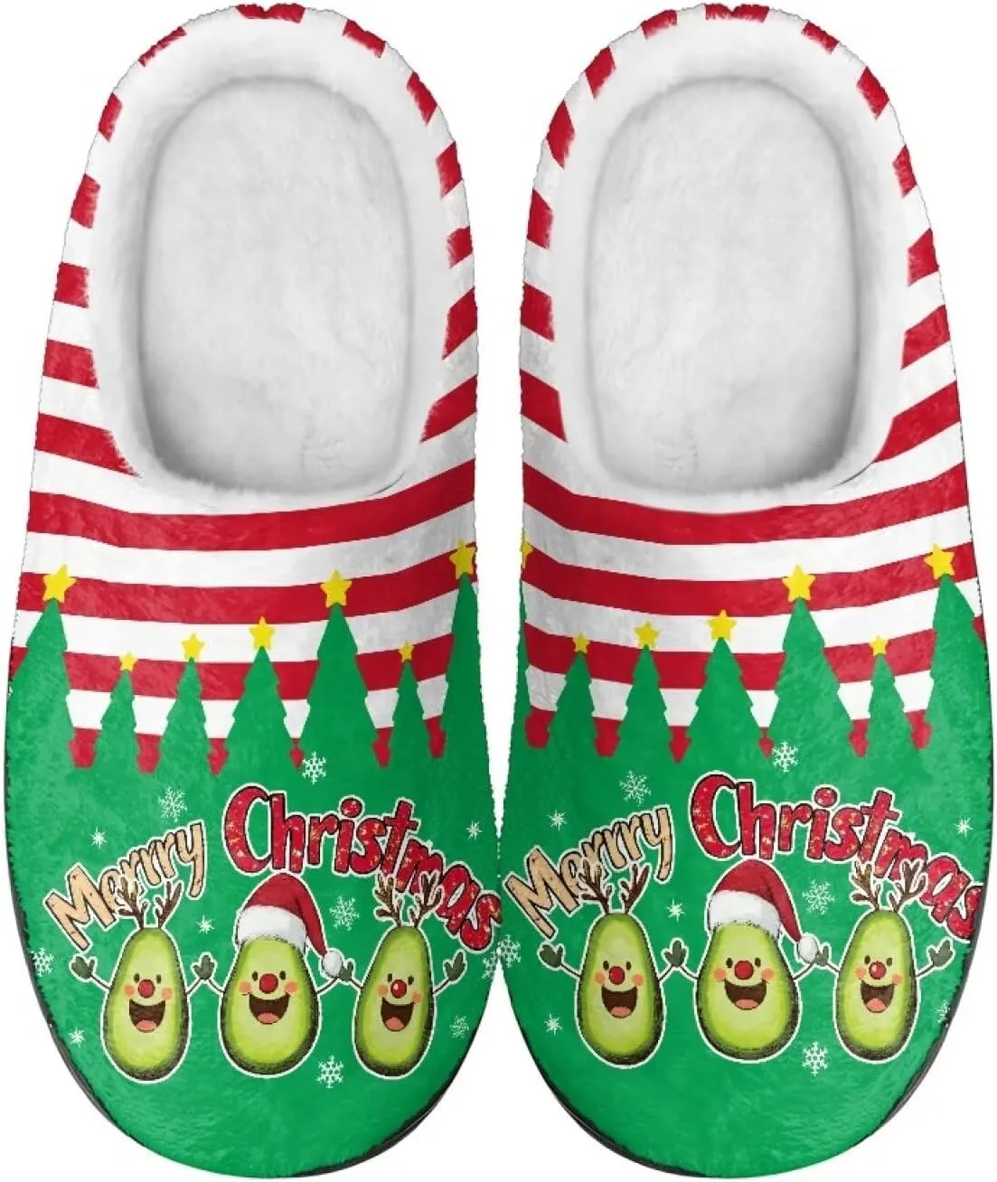 Women's Cotton Slipper Winter Warm Cozy Furry Fuzzy Home Slipper Non-Slip Outdoor Bedroom Slipper for Girls US 3-13