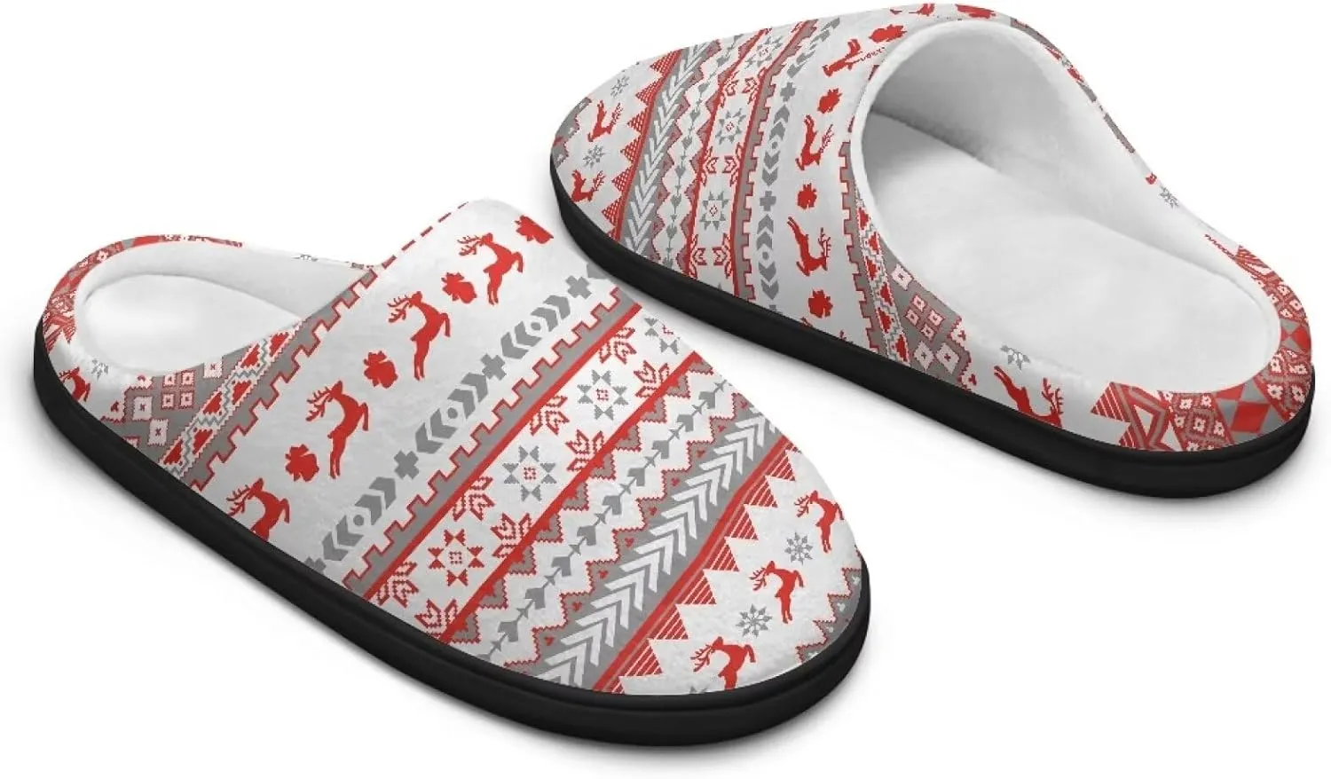 Women's Cotton Slipper Winter Warm Cozy Furry Fuzzy Home Slipper Non-Slip Outdoor Bedroom Slipper for Girls US 3-13