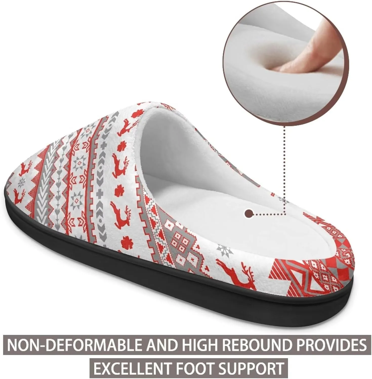 Women's Cotton Slipper Winter Warm Cozy Furry Fuzzy Home Slipper Non-Slip Outdoor Bedroom Slipper for Girls US 3-13