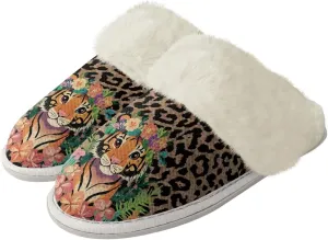Women's Fuzzy Slipper Home Slippers Fluffy Winter House Shoes Soft Sole Slippers for Indoor