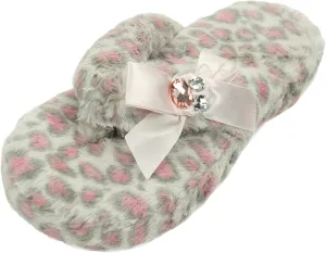 Women's Girls Soft Fluffy Indoor House Flip-Flops Non-Slip SPA Thong Slippers