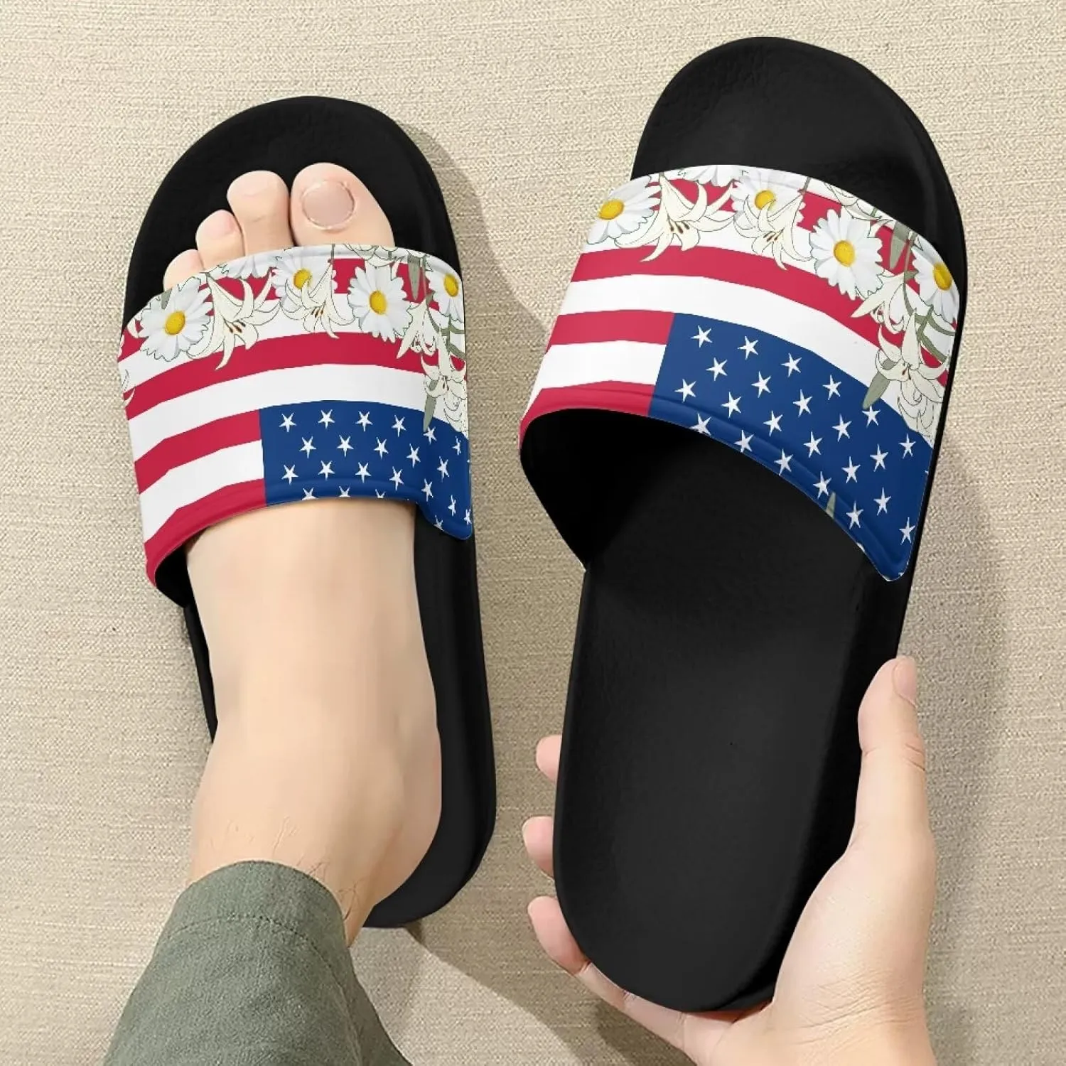 Womens House Slide Sandals Lightweight Cushion Shower Shoes Open Toe EVA Beach Dress Shoes Extremely Comfy Slippers Slip On Flip Flops for Indoor & Outdoor