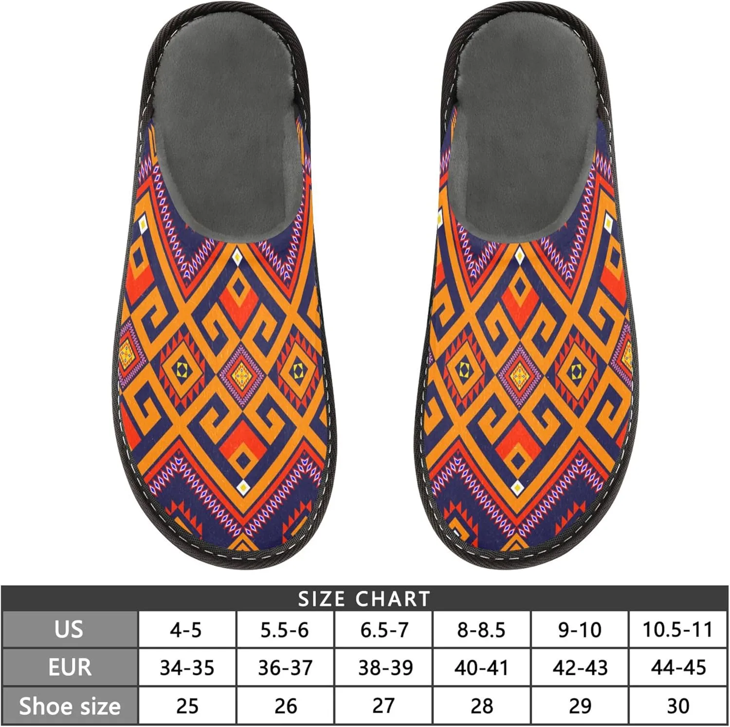 Womens Mens Fuzzy House Slippers Soft Warm Winter Shoes Anti-slip Memory Foam Indoor Outdoor Slippers