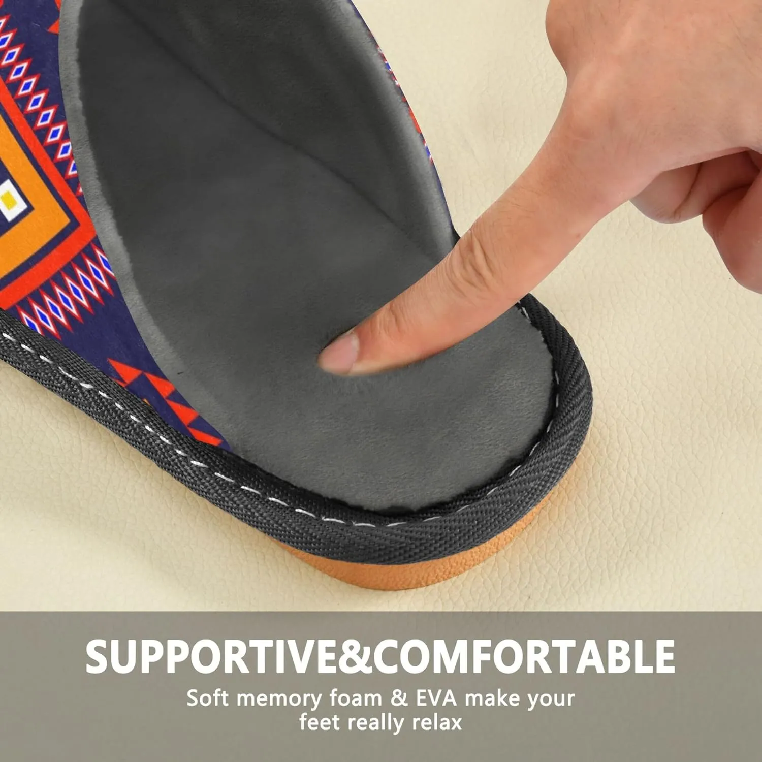 Womens Mens Fuzzy House Slippers Soft Warm Winter Shoes Anti-slip Memory Foam Indoor Outdoor Slippers