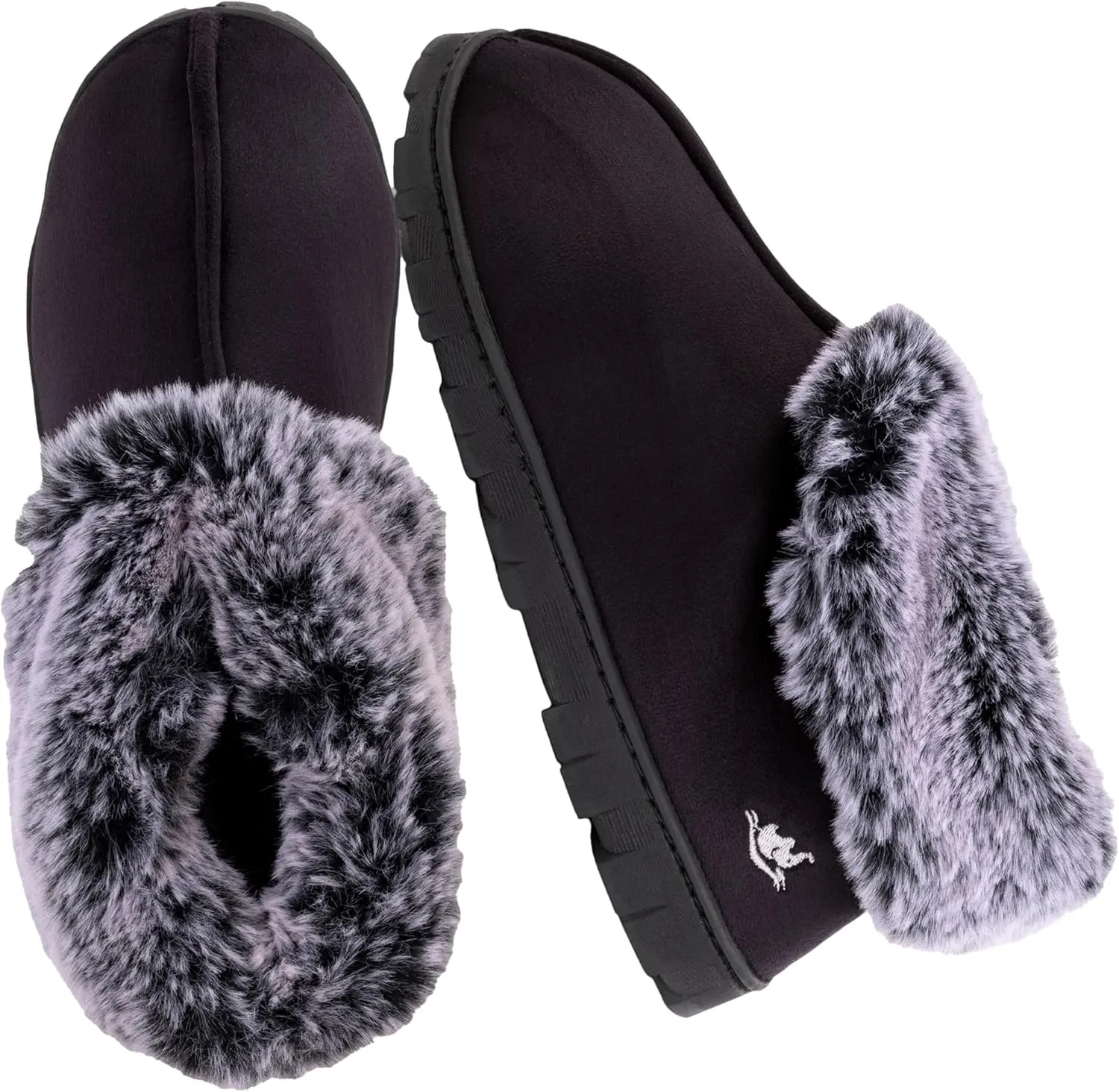 Women's Micro Suede Faux Fur Fleece Lined Cozy 80-D High-Density Memory Foam Winter Slipper Bootie Breathable House Shoes Non Skid Indoor Outdoor Sole