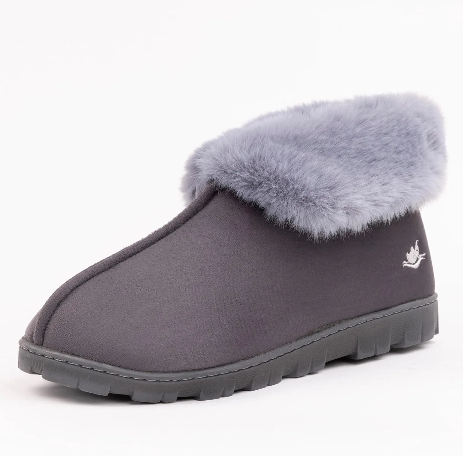 Women's Micro Suede Faux Fur Fleece Lined Cozy 80-D High-Density Memory Foam Winter Slipper Bootie Breathable House Shoes Non Skid Indoor Outdoor Sole