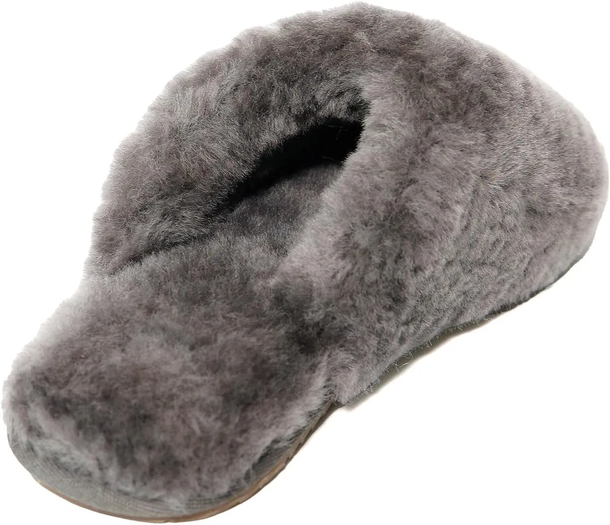 Womens Natural Sheepskin Fur Warm Slipper Comfy Slip on House Slippers Indoor Outdoor Scuff Slipper