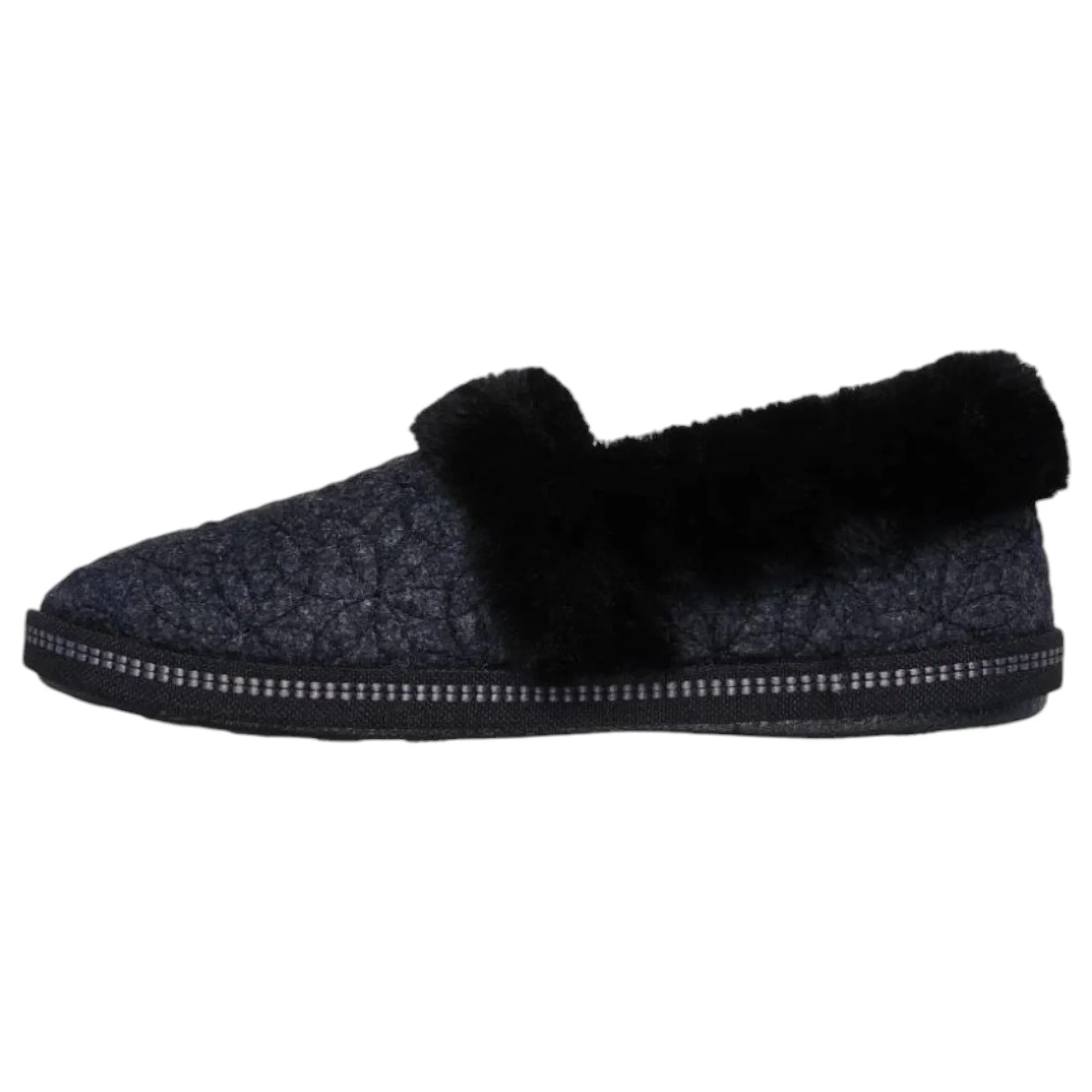 Womens Skechers Skechers Cozy Campfire - Bright Blossom Slippers Black