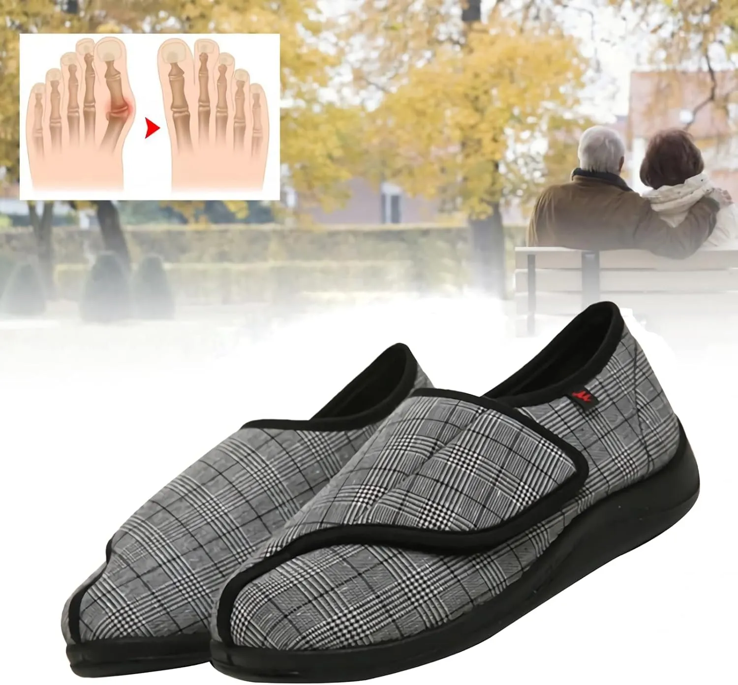 Womens Super Light Weight Comfort Leisure Slip On Shoes,for Diabetic Men,Elderly People,and Those with Arthritis,Fractured Foot Plantar Fasciitis,Oedema Or Swollen Feet,