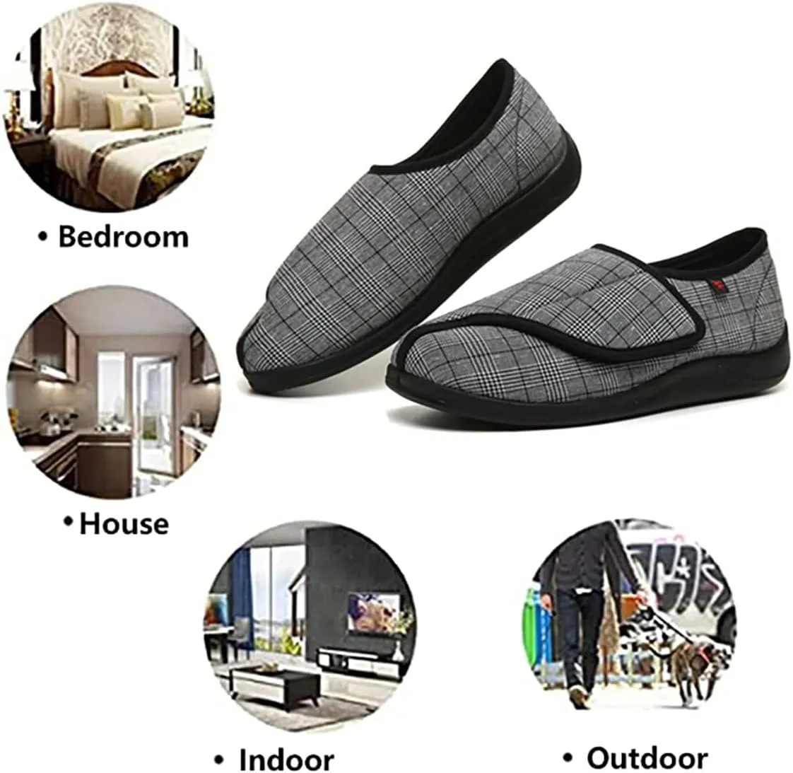 Womens Super Light Weight Comfort Leisure Slip On Shoes,for Diabetic Men,Elderly People,and Those with Arthritis,Fractured Foot Plantar Fasciitis,Oedema Or Swollen Feet,