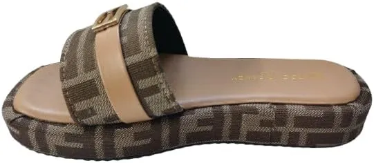 Women'S Thick Soled Slippers, Casual And Comfortable, With Fabric Edging, Summer Slippers