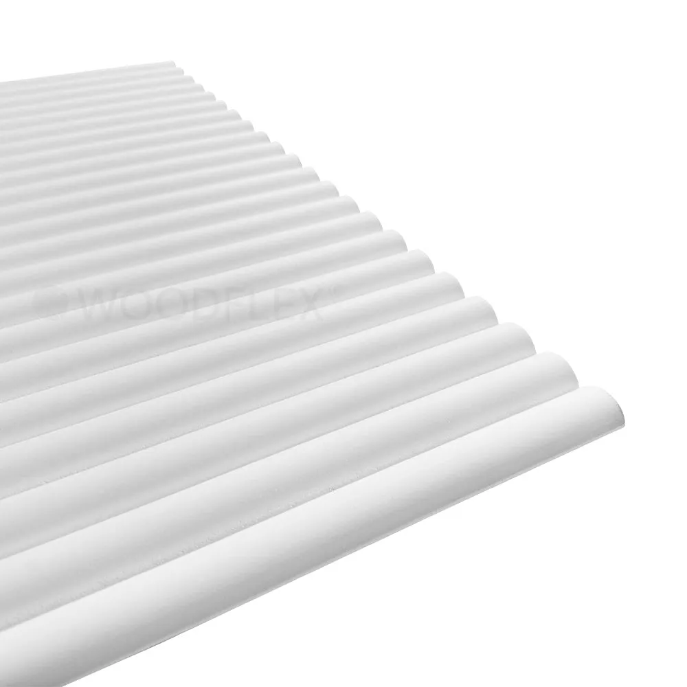 WOODFLEX WHITE PRIMED FLEXIBLE UNDER BENCH - HALF ROUND 27 - 900mm X 600mm