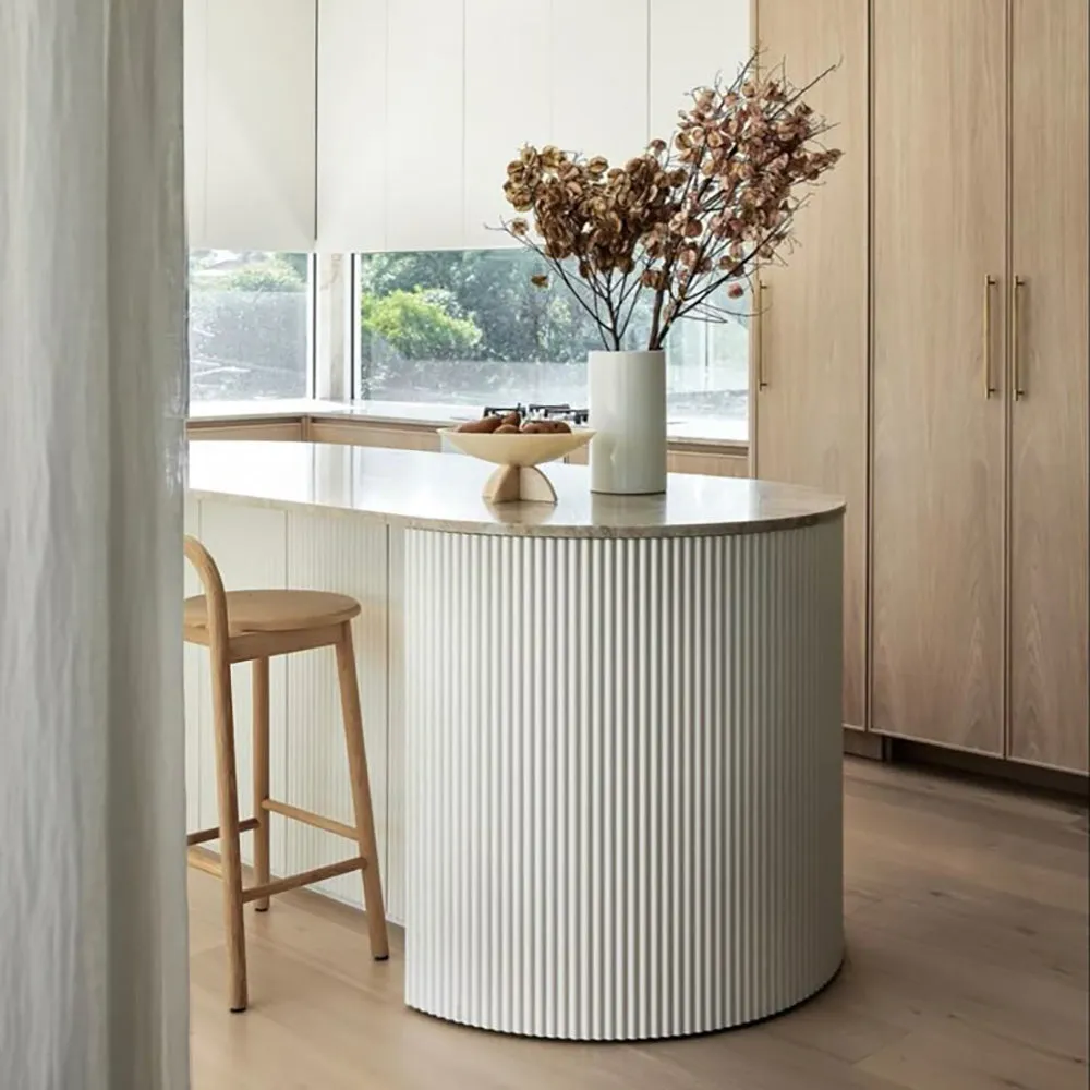 WOODFLEX WHITE PRIMED FLEXIBLE UNDER BENCH - HALF ROUND 27 - 900mm X 600mm