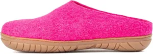 Woolly's Outdoor Open Heel Slippers With Rubber Sole (Fuchsia) - 44 (Standard) | Premium New Zeland Wool | Handcrafted with Italian Design | Soft, Breathable & Ordor Free
