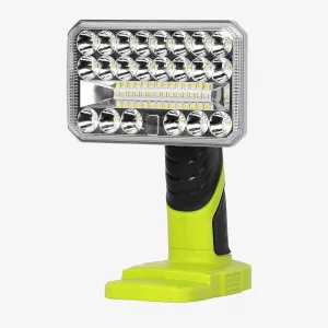 Working Light for RYOBI 18V Lithium-ion Battery, 2000LM 18W Flashlight with 3 Brightnesses, Aluminum Alloy Cordless LED Work Light for Camping, Emergency, Indoor, Outdoor...