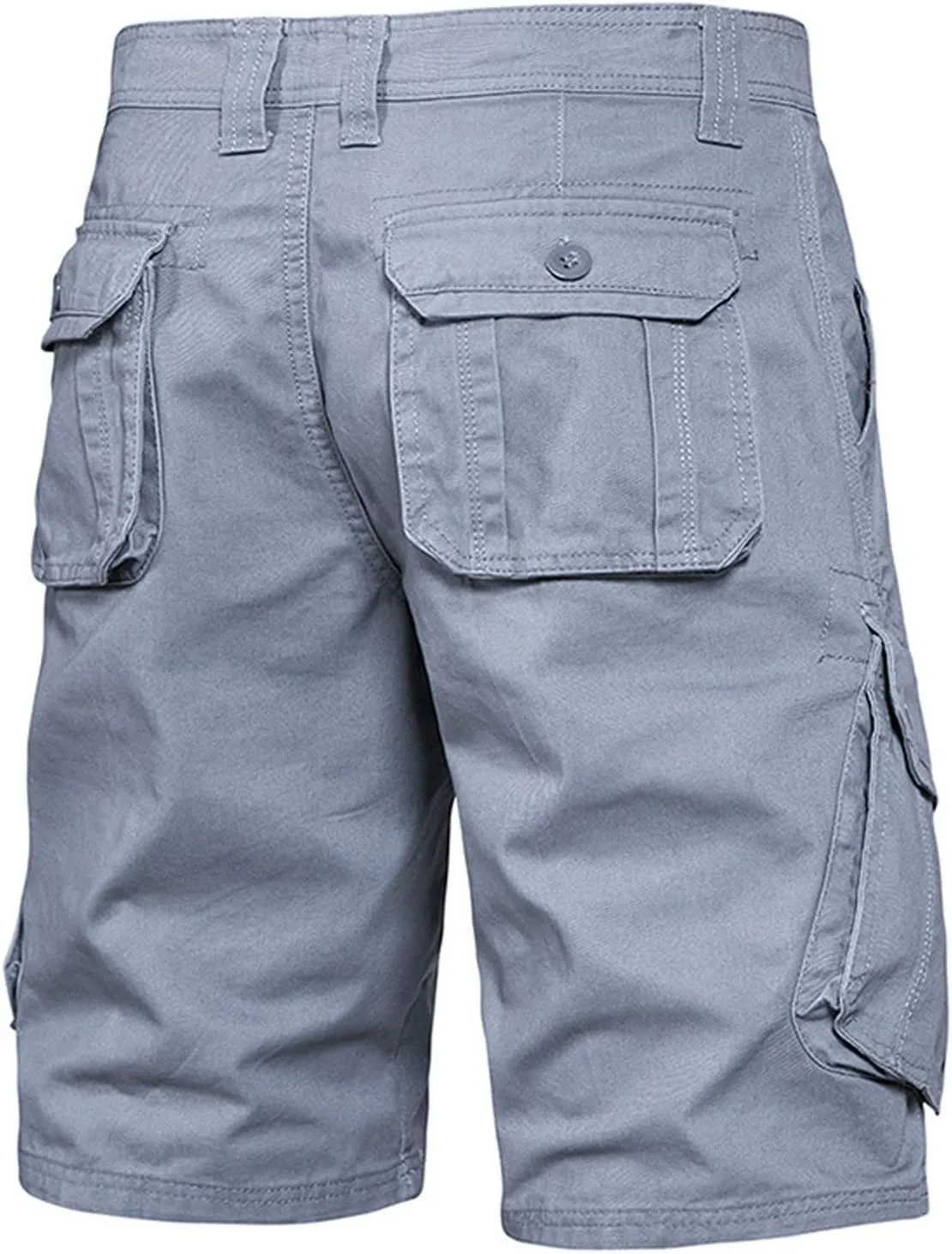 Workout Shorts Men 2023 Causal Flat-Front Khakis Cargo Shorts with Pockets Slim Fit Buckle Zipper Utility Shorts
