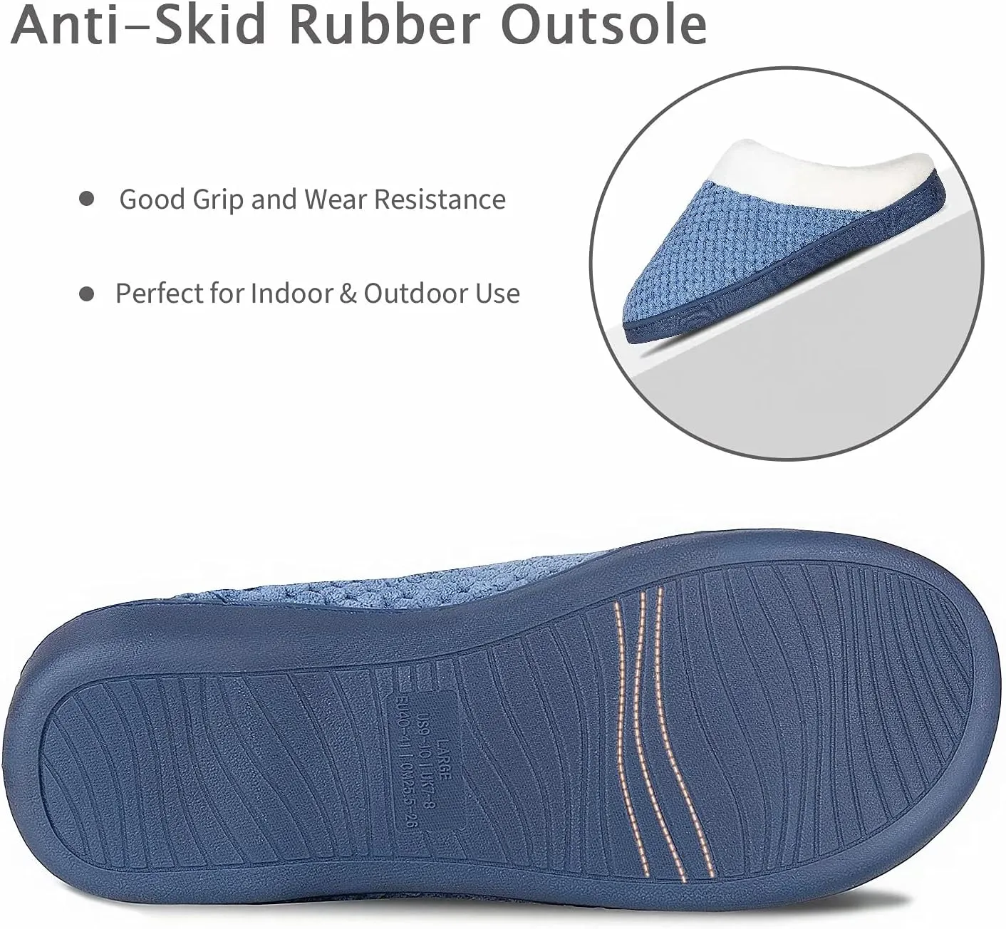 YALOX Slippers for Womens Warm Memory Foam Anti-Slip House Shoes Comfortable Cotton Slippers Home Bedroom Shoes Indoor & Outdoor