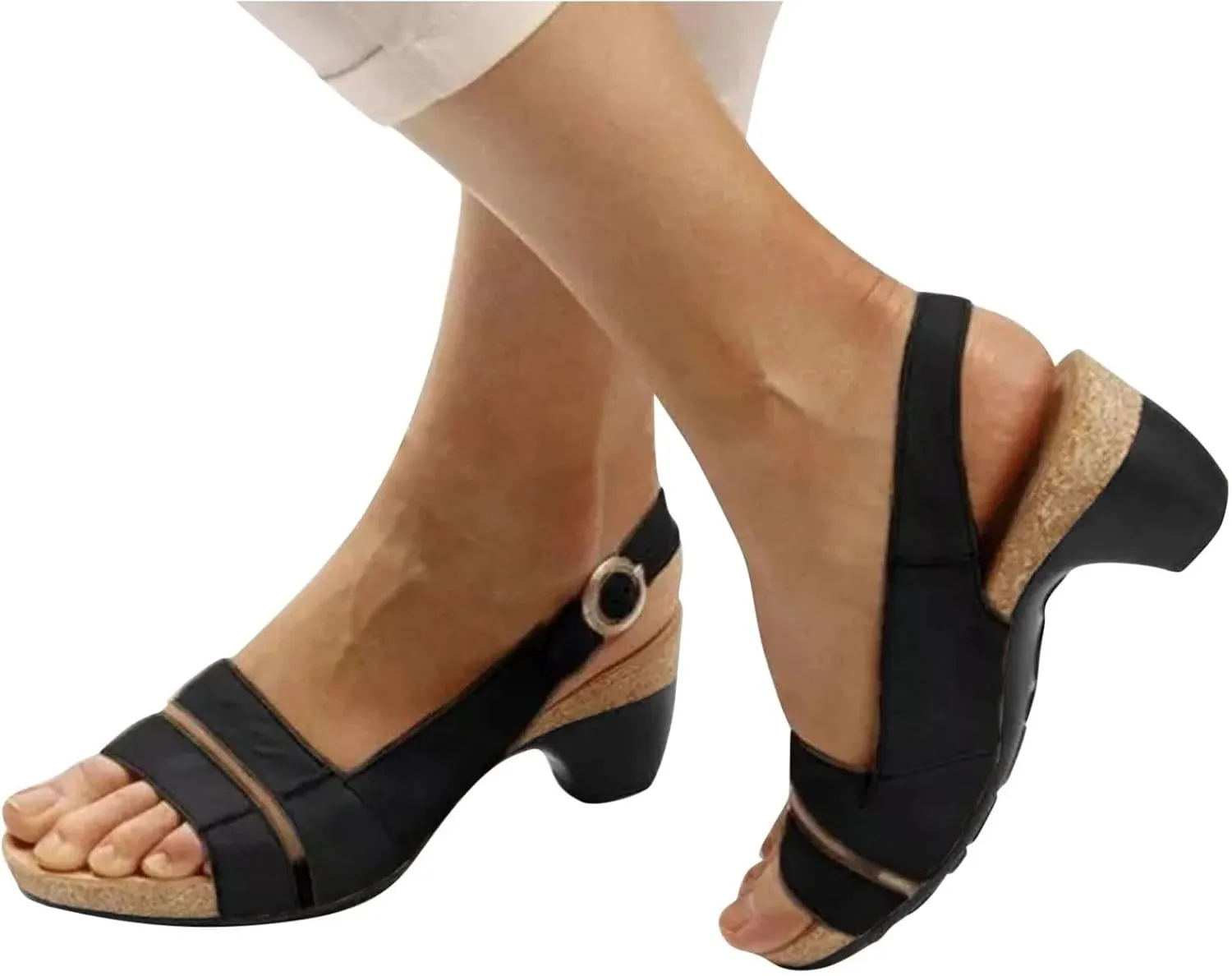 Yifare Comfy Orthotic Sandals, White Sandals for Women, Women's Ultra-Comfy Casual Flat Orthotic Shoes