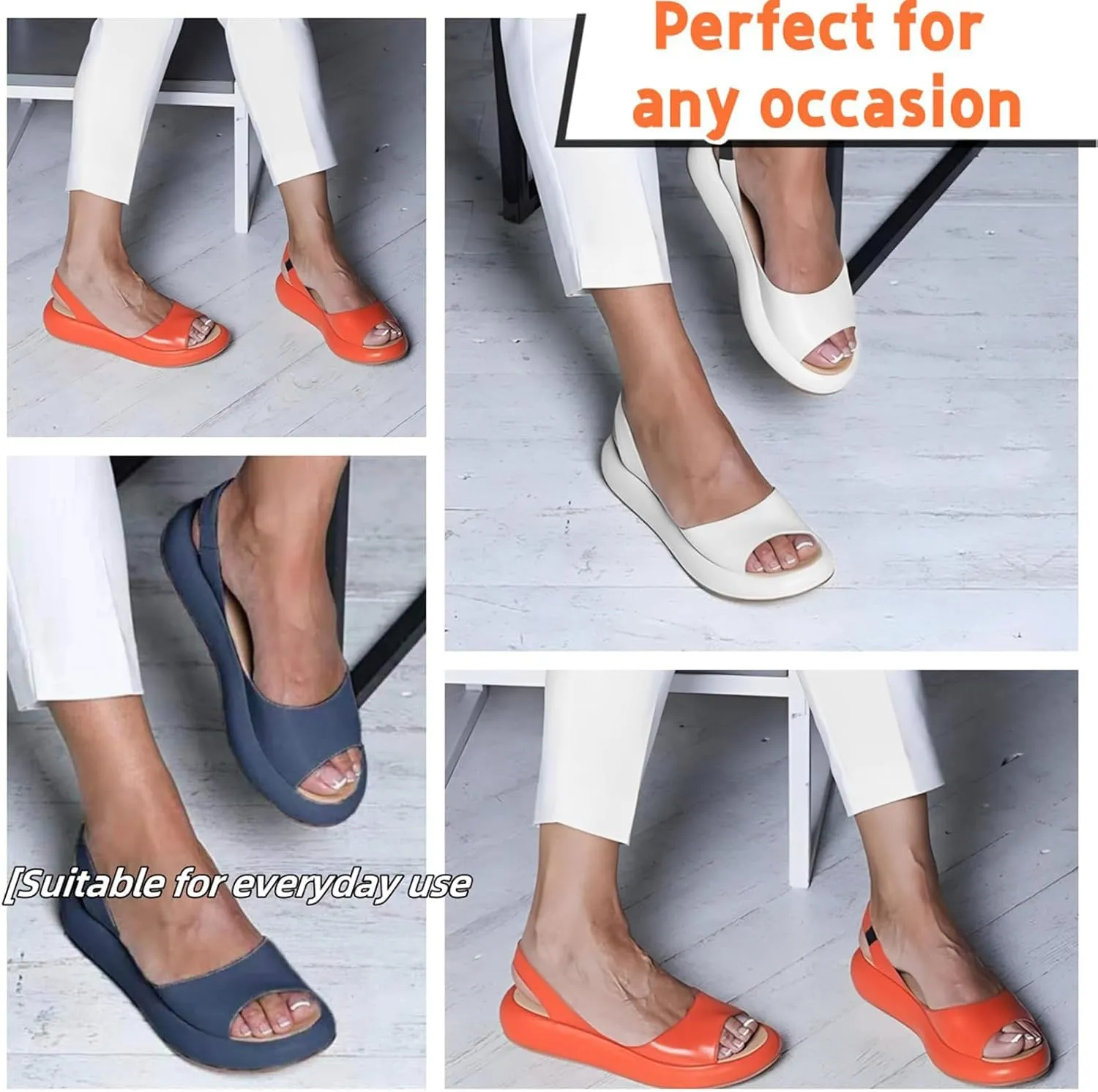 Yifare Sandals, Yifare Women's Comfy Flat Sandals,Shock-Absorbing Sole and Arch Design,Women's Comfortable Casual Sandal