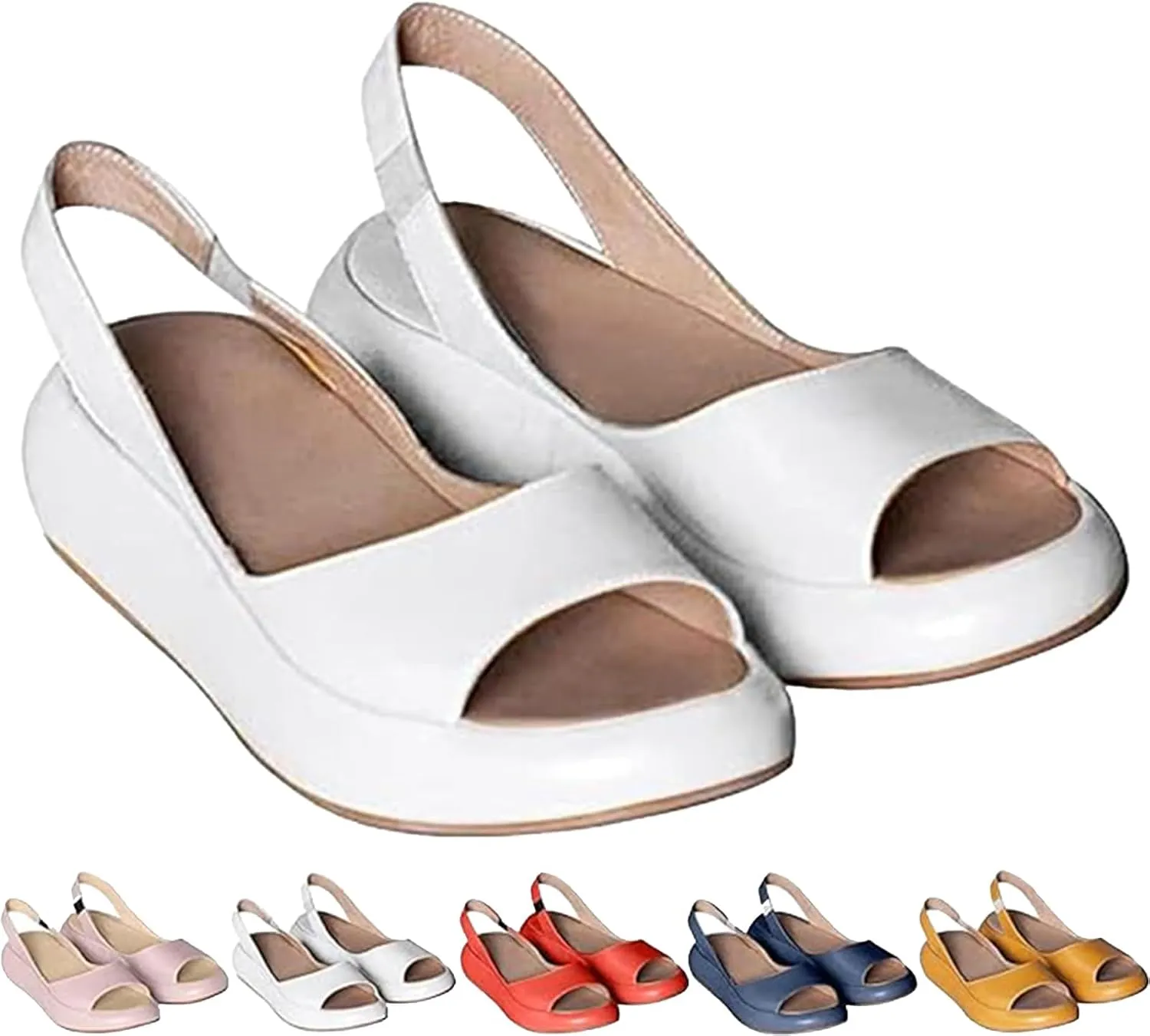 Yifare Sandals, Yifare Women's Comfy Flat Sandals,Shock-Absorbing Sole and Arch Design,Women's Comfortable Casual Sandal