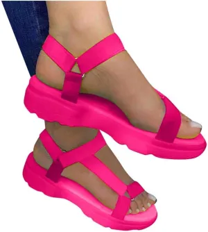 ZBYY Womens Ankle Strap Sandals,Open Toe Casual Comfy Platform Sandals Summer Beach Travel Fashion Shoes