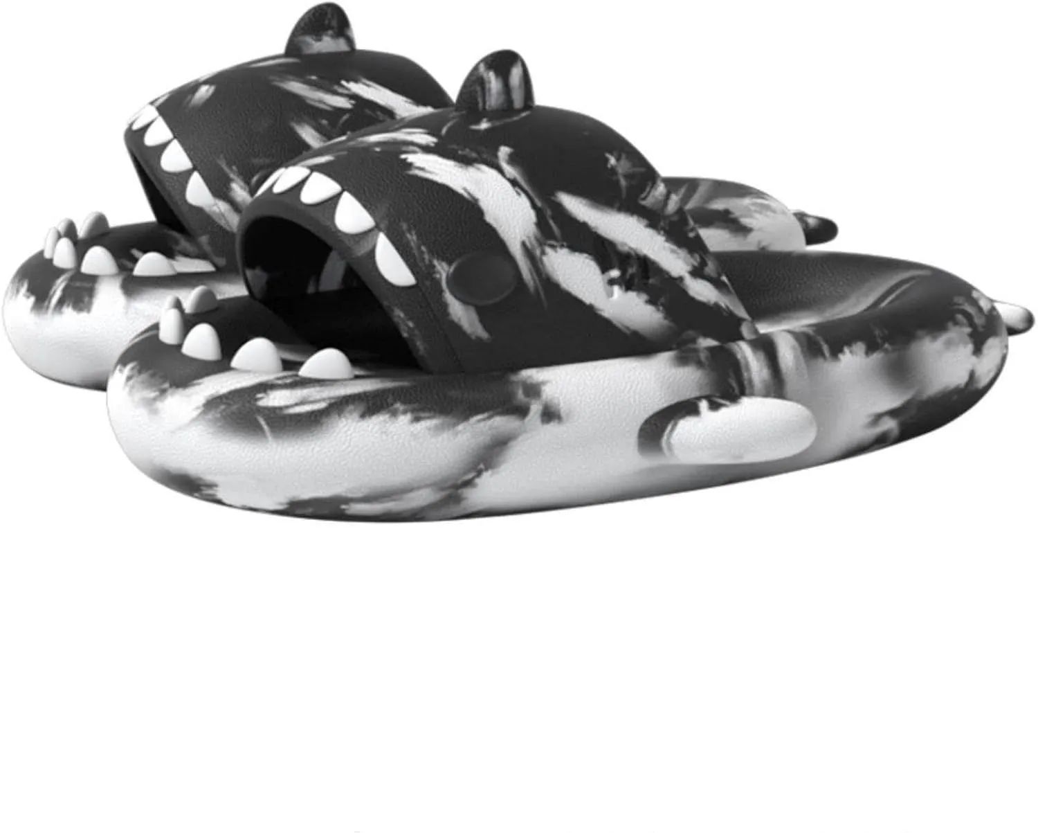 Zureto Unisex Shark Slides, Shark Slides Adult, Cloudy Shark Slides for Men and Women