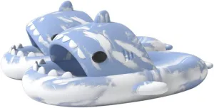 Zureto Unisex Shark Slides, Shark Slides Adult, Cloudy Shark Slides for Men and Women